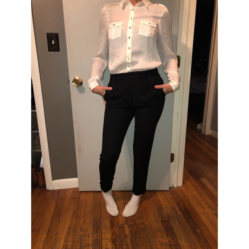 White and black one piece jumpsuit